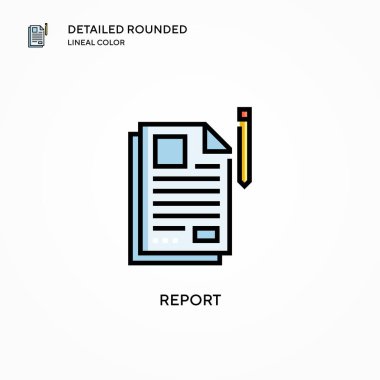 Vektör simgesini rapor et. Modern vektör illüstrasyon kavramları. Düzenlemesi ve kişiselleştirmesi kolay.