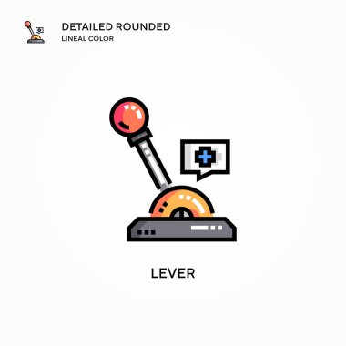 Kaldıraç vektör simgesi. Modern vektör illüstrasyon kavramları. Düzenlemesi ve kişiselleştirmesi kolay.