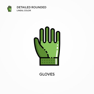 Eldiven vektör simgesi. Modern vektör illüstrasyon kavramları. Düzenlemesi ve kişiselleştirmesi kolay.