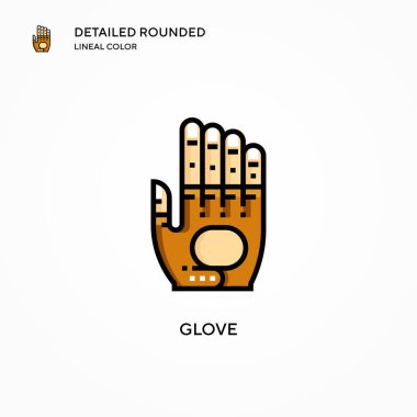 Eldiven vektör simgesi. Modern vektör illüstrasyon kavramları. Düzenlemesi ve kişiselleştirmesi kolay.