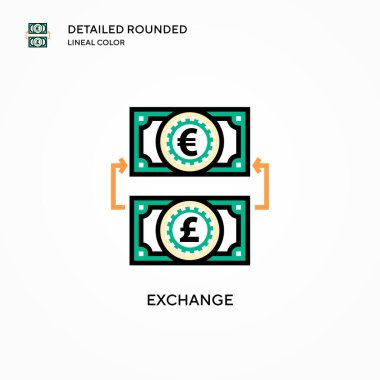 Vektör simgesini değiştir. Modern vektör illüstrasyon kavramları. Düzenlemesi ve kişiselleştirmesi kolay.