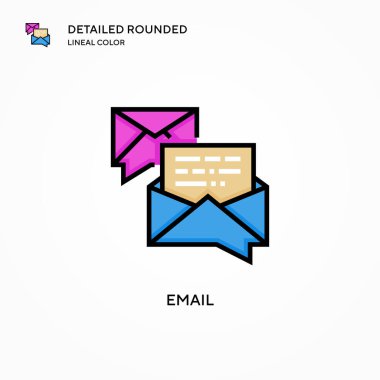 E- posta vektör simgesi. Modern vektör illüstrasyon kavramları. Düzenlemesi ve kişiselleştirmesi kolay.