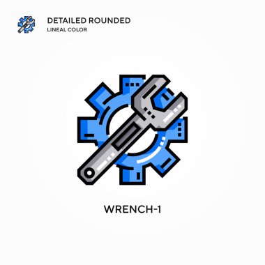 Anahtar-1 vektör simgesi. Modern vektör illüstrasyon kavramları. Düzenlemesi ve kişiselleştirmesi kolay.