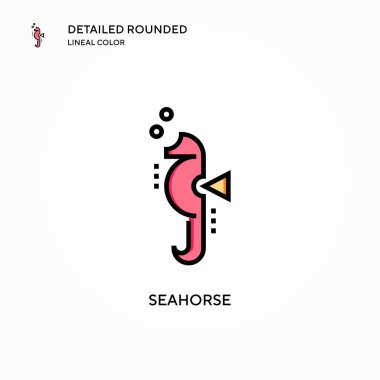 Deniz atı vektör simgesi. Modern vektör illüstrasyon kavramları. Düzenlemesi ve kişiselleştirmesi kolay.