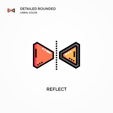 Vektör simgesini yansıt. Modern vektör illüstrasyon kavramları. Düzenlemesi ve kişiselleştirmesi kolay.