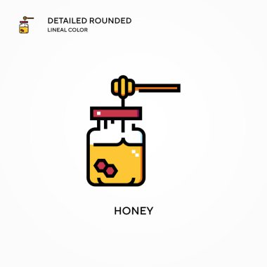 Bal vektörü simgesi. Modern vektör illüstrasyon kavramları. Düzenlemesi ve kişiselleştirmesi kolay.