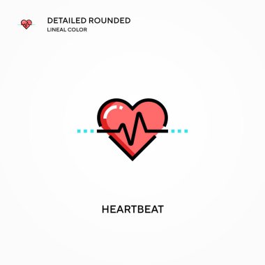 Kalp atışı vektör simgesi. Modern vektör illüstrasyon kavramları. Düzenlemesi ve kişiselleştirmesi kolay.
