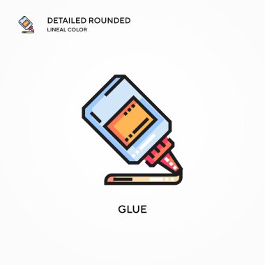 Yapıştırıcı vektör simgesi. Modern vektör illüstrasyon kavramları. Düzenlemesi ve kişiselleştirmesi kolay.