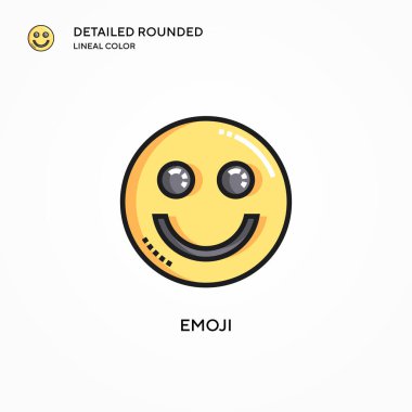 Emoji vektör simgesi. Modern vektör illüstrasyon kavramları. Düzenlemesi ve kişiselleştirmesi kolay.