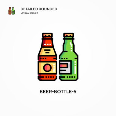 Bira-şişe-5 vektör ikonu. Modern vektör illüstrasyon kavramları. Düzenlemesi ve kişiselleştirmesi kolay.