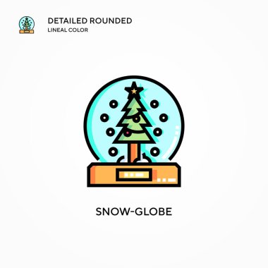 Kar küresi vektör simgesi. Modern vektör illüstrasyon kavramları. Düzenlemesi ve kişiselleştirmesi kolay.