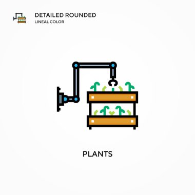 Bitki vektör simgesi. Modern vektör illüstrasyon kavramları. Düzenlemesi ve kişiselleştirmesi kolay.