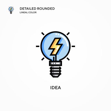 Fikir vektör simgesi. Modern vektör illüstrasyon kavramları. Düzenlemesi ve kişiselleştirmesi kolay.