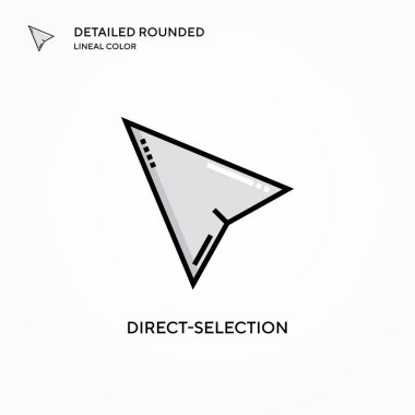 Doğrudan seçim vektör simgesi. Modern vektör illüstrasyon kavramları. Düzenlemesi ve kişiselleştirmesi kolay.