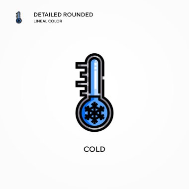 Soğuk vektör simgesi. Modern vektör illüstrasyon kavramları. Düzenlemesi ve kişiselleştirmesi kolay.