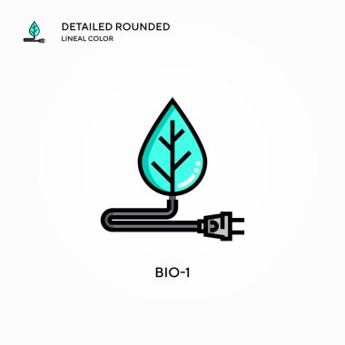 Bio-1 vektör simgesi. Modern vektör illüstrasyon kavramları. Düzenlemesi ve kişiselleştirmesi kolay.