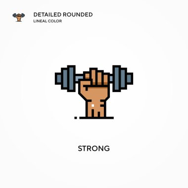 Güçlü vektör simgesi. Modern vektör illüstrasyon kavramları. Düzenlemesi ve kişiselleştirmesi kolay.