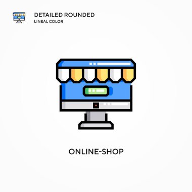 Çevrimiçi vektör simgesi. Modern vektör illüstrasyon kavramları. Düzenlemesi ve kişiselleştirmesi kolay.