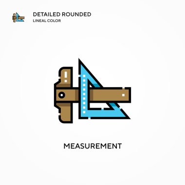 Ölçüm vektör simgesi. Modern vektör illüstrasyon kavramları. Düzenlemesi ve kişiselleştirmesi kolay.