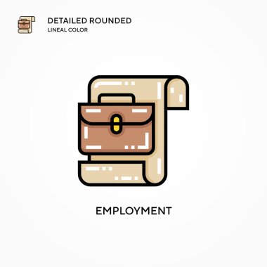 İstihdam vektör simgesi. Modern vektör illüstrasyon kavramları. Düzenlemesi ve kişiselleştirmesi kolay.