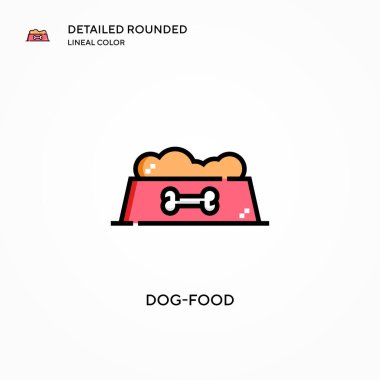 Köpek maması vektör simgesi. Modern vektör illüstrasyon kavramları. Düzenlemesi ve kişiselleştirmesi kolay.