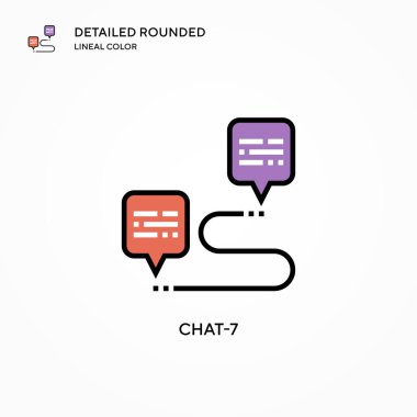 Sohbet-7 vektör simgesi. Modern vektör illüstrasyon kavramları. Düzenlemesi ve kişiselleştirmesi kolay.