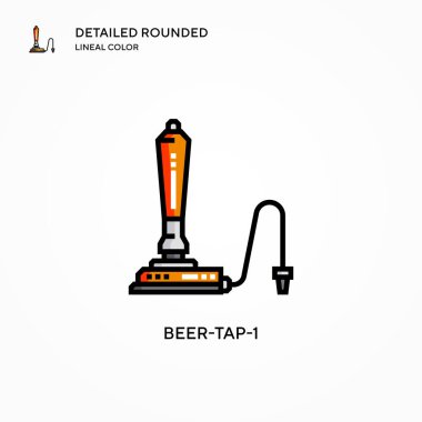 Bira-tap-1 vektör simgesi. Modern vektör illüstrasyon kavramları. Düzenlemesi ve kişiselleştirmesi kolay.