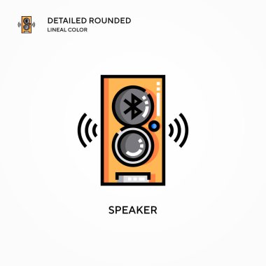 Sözcü vektör simgesi. Modern vektör illüstrasyon kavramları. Düzenlemesi ve kişiselleştirmesi kolay.