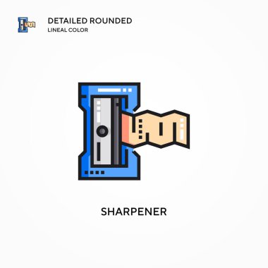 Keskinleştirici vektör simgesi. Modern vektör illüstrasyon kavramları. Düzenlemesi ve kişiselleştirmesi kolay.