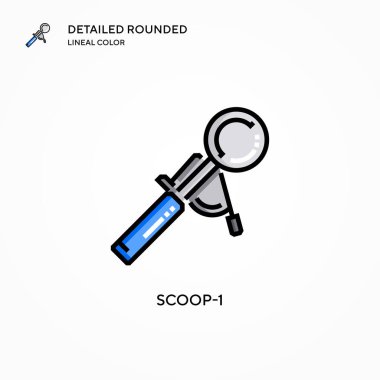 Kepçe-1 vektör simgesi. Modern vektör illüstrasyon kavramları. Düzenlemesi ve kişiselleştirmesi kolay.