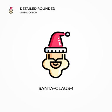 Noel Baba-1 vektör ikonu. Modern vektör illüstrasyon kavramları. Düzenlemesi ve kişiselleştirmesi kolay.