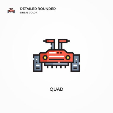 Dörtlü vektör simgesi. Modern vektör illüstrasyon kavramları. Düzenlemesi ve kişiselleştirmesi kolay.