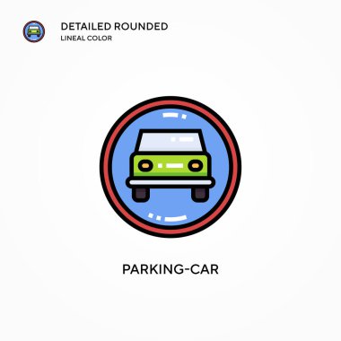 Otomobil vektör simgesi. Modern vektör illüstrasyon kavramları. Düzenlemesi ve kişiselleştirmesi kolay.