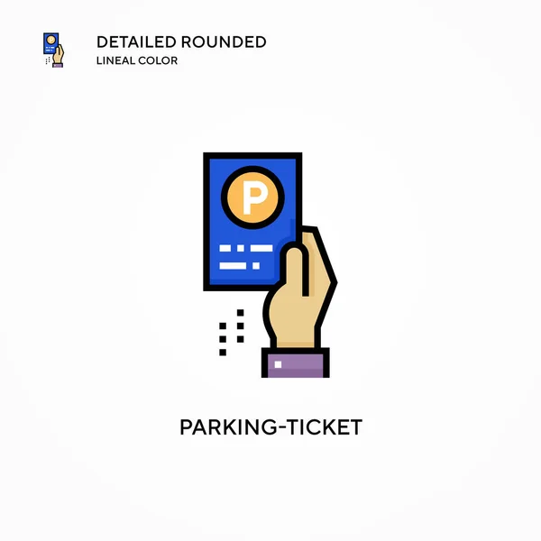 Icône Vectorielle Ticket Parking Concepts Modernes Illustration Vectorielle Facile Modifier — Image vectorielle
