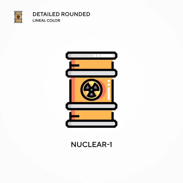 Nuclear Vector Icon Modern Vector Illustration Concepts Easy Edit Customize — Stock Vector