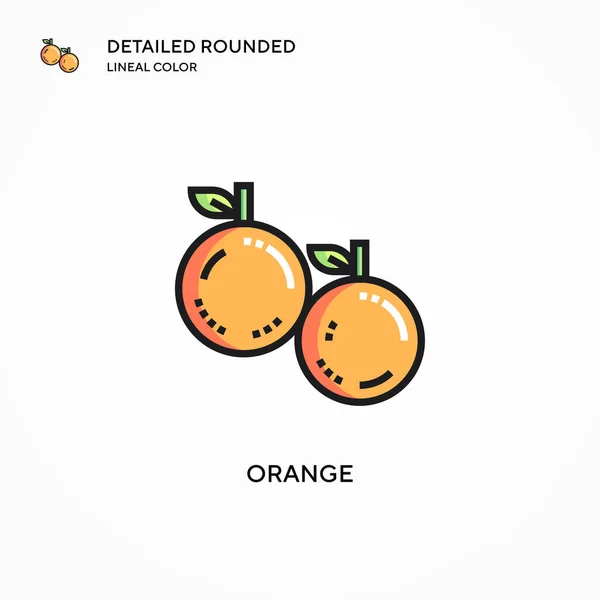 Icono Vector Naranja Conceptos Modernos Ilustración Vectorial Fácil Editar Personalizar — Archivo Imágenes Vectoriales