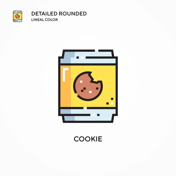 Icono Del Vector Cookie Conceptos Modernos Ilustración Vectorial Fácil Editar — Archivo Imágenes Vectoriales