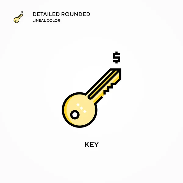 Key Vector Icon Modern Vector Illustration Concepts Easy Edit Customize — Stock Vector