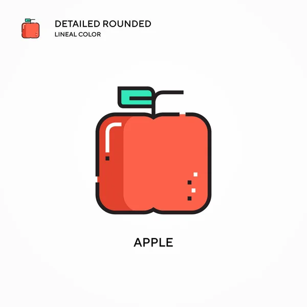 Icono Vector Apple Conceptos Modernos Ilustración Vectorial Fácil Editar Personalizar — Archivo Imágenes Vectoriales