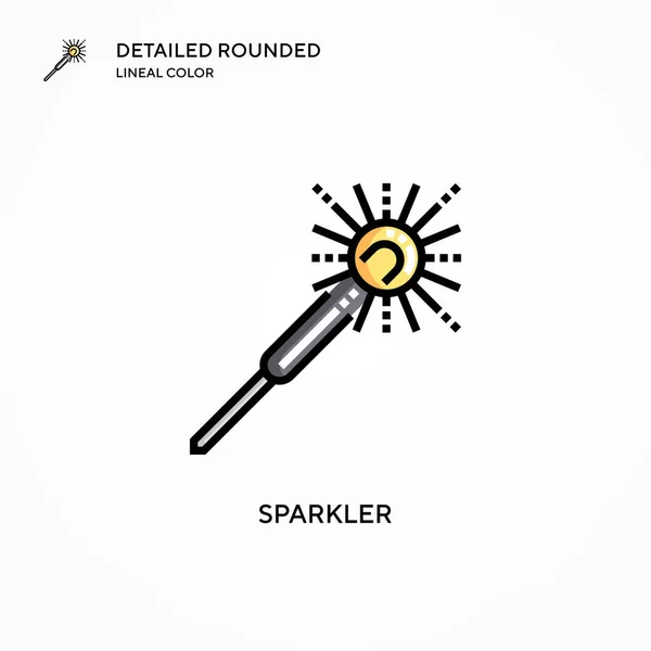Icono Del Vector Sparkler Conceptos Modernos Ilustración Vectorial Fácil Editar — Vector de stock