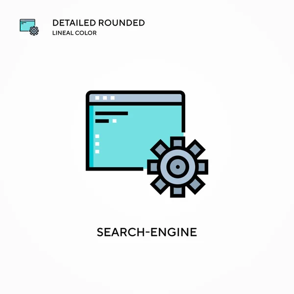Ícone Vetor Search Engine Conceitos Modernos Ilustração Vetorial Fácil Editar —  Vetores de Stock