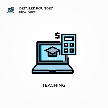 Vektör simgesi öğretiliyor. Modern vektör illüstrasyon kavramları. Düzenlemesi ve kişiselleştirmesi kolay.