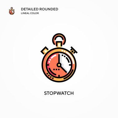 Stopwatch vektör simgesi. Modern vektör illüstrasyon kavramları. Düzenlemesi ve kişiselleştirmesi kolay.