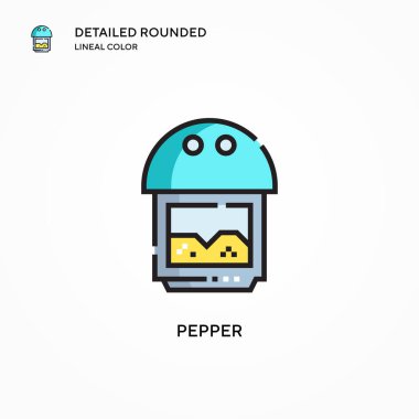 Biber vektör simgesi. Modern vektör illüstrasyon kavramları. Düzenlemesi ve kişiselleştirmesi kolay.