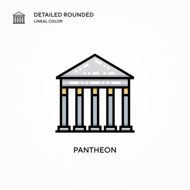 Pantheon vektör simgesi. Modern vektör illüstrasyon kavramları. Düzenlemesi ve kişiselleştirmesi kolay.