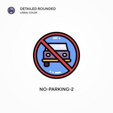 Park yasağı 2 vektör simgesi. Modern vektör illüstrasyon kavramları. Düzenlemesi ve kişiselleştirmesi kolay.