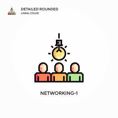 Ağ-1 vektör simgesi. Modern vektör illüstrasyon kavramları. Düzenlemesi ve kişiselleştirmesi kolay.