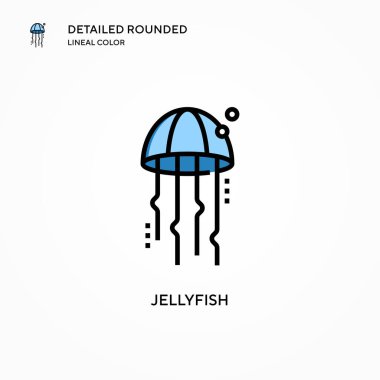 Denizanası vektör ikonu. Modern vektör illüstrasyon kavramları. Düzenlemesi ve kişiselleştirmesi kolay.