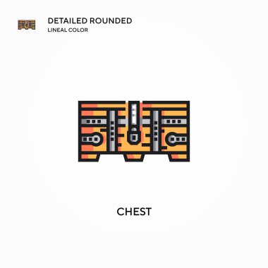 Göğüs vektör simgesi. Modern vektör illüstrasyon kavramları. Düzenlemesi ve kişiselleştirmesi kolay.