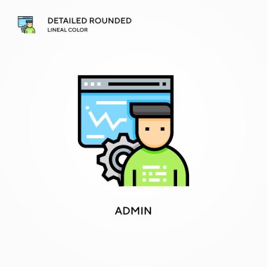 Yönetici vektör simgesi. Modern vektör illüstrasyon kavramları. Düzenlemesi ve kişiselleştirmesi kolay.